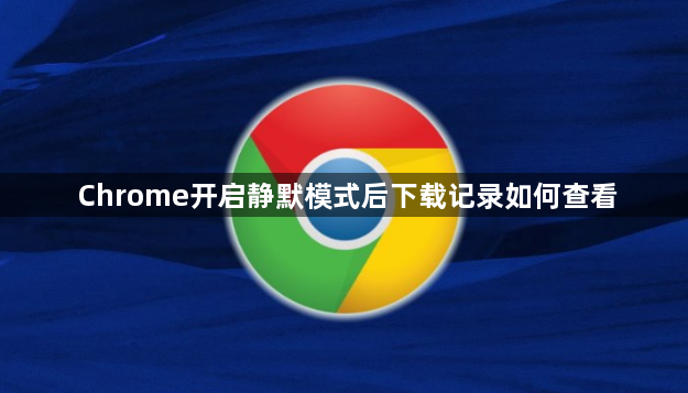 Chrome开启静默模式后下载记录如何查看1