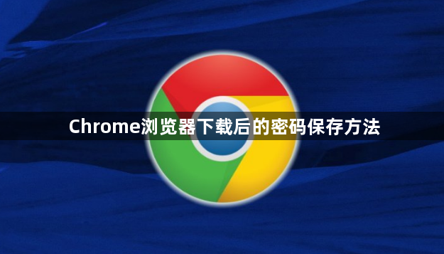 Chrome浏览器下载后的密码保存方法1