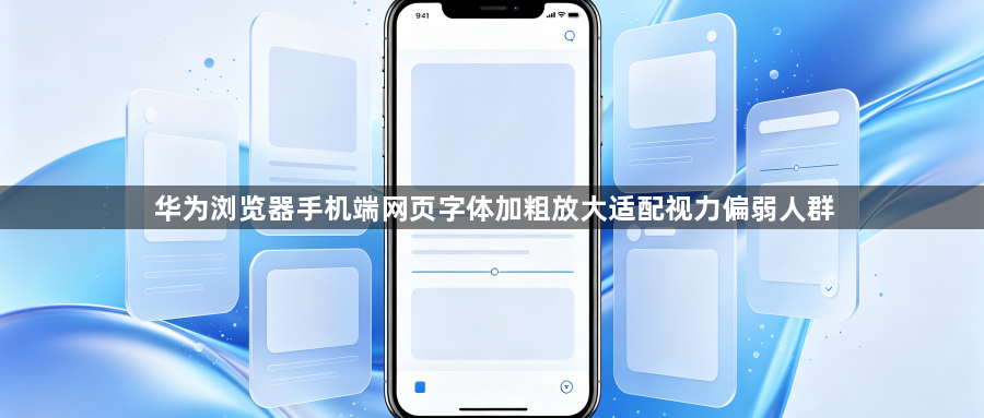 华为浏览器手机端网页字体加粗放大适配视力偏弱人群1