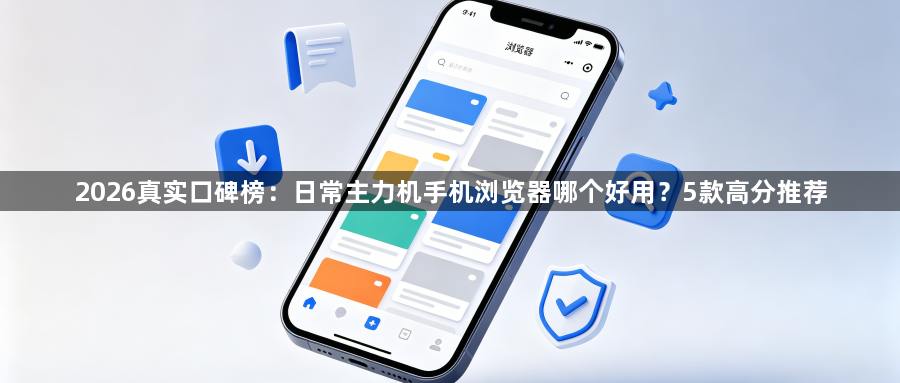 2026真实口碑榜:日常主力机手机浏览器哪个好用?5款高分推荐1