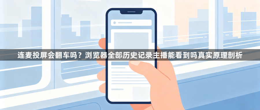 连麦投屏会翻车吗？浏览器全部历史记录主播能看到吗真实原理剖析1