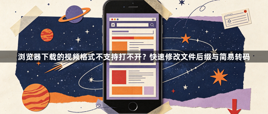 浏览器下载的视频格式不支持打不开?快速修改文件后缀与简易转码1