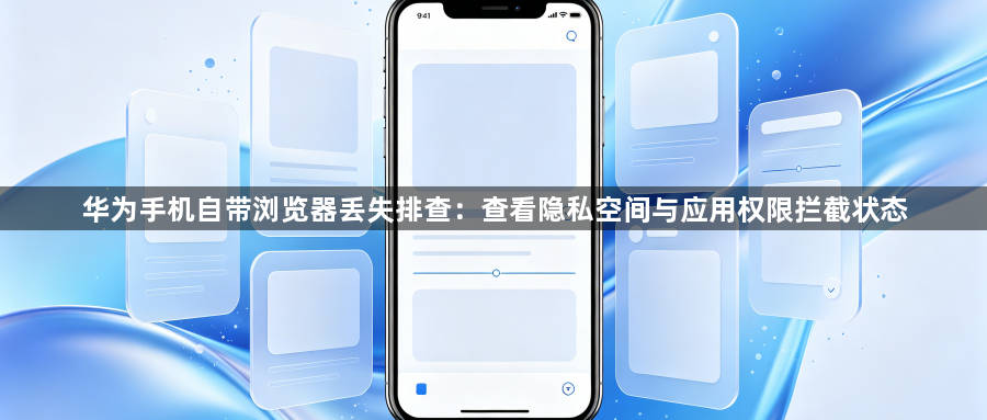 华为手机自带浏览器丢失排查：查看隐私空间与应用权限拦截状态1