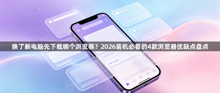 换了新电脑先下载哪个浏览器？2026装机必看的4款浏览器优缺点盘点1